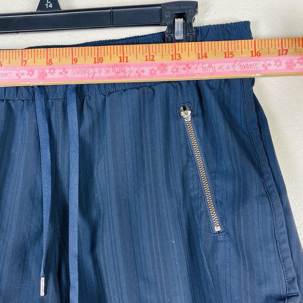 Athleta Navy  Blue Pull On Running Shorts Zip Pocket Drawstring Women’s M - Picture 7 of 12